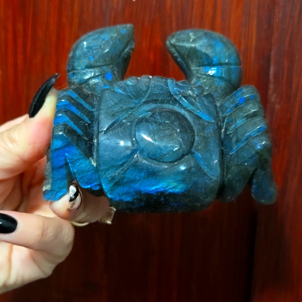 Labradorite Crab Carving